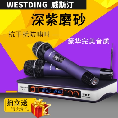 深紫磨砂 抗干扰防啸叫 豪华完美音质威斯汀麦克风主图